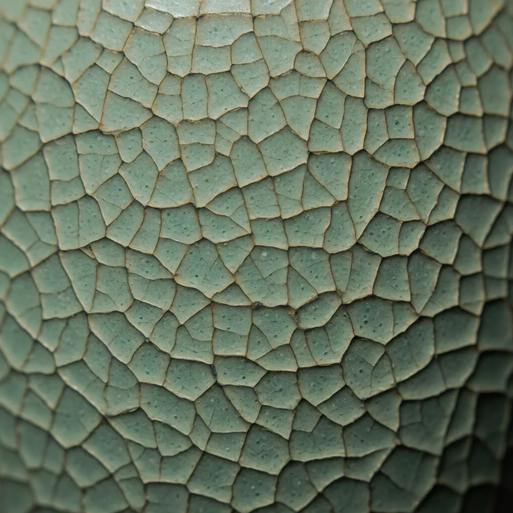 Cracked glaze, macro