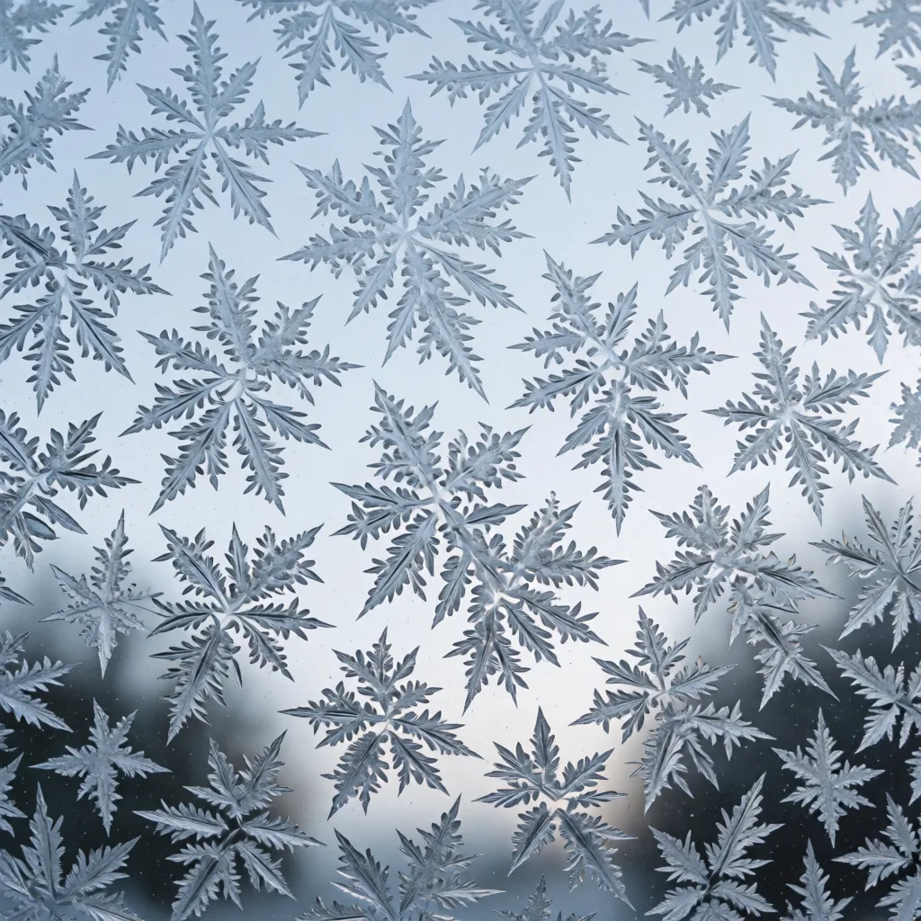 Frost on glass