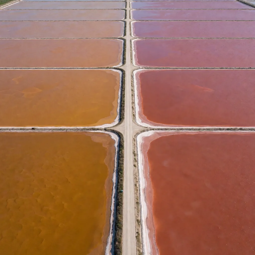 Salt evaporation ponds