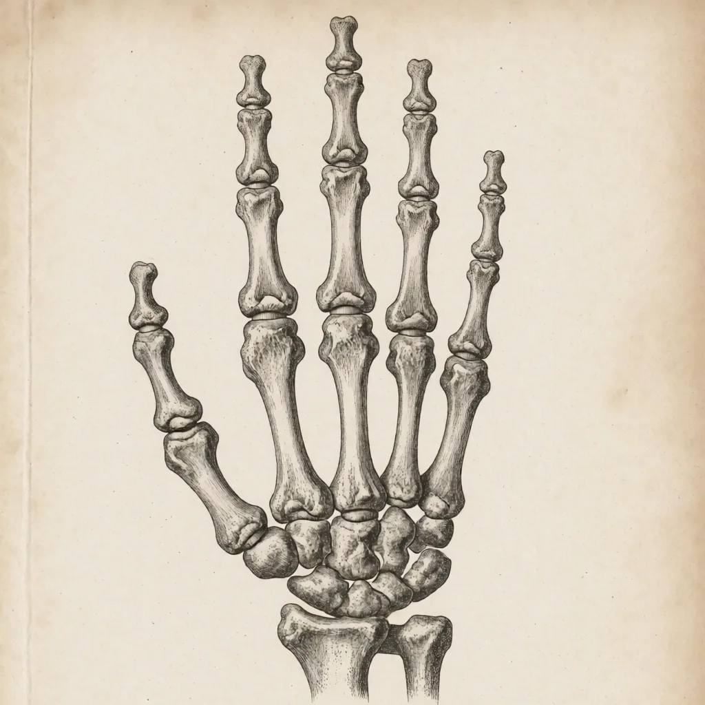 Engraved skeleton plate