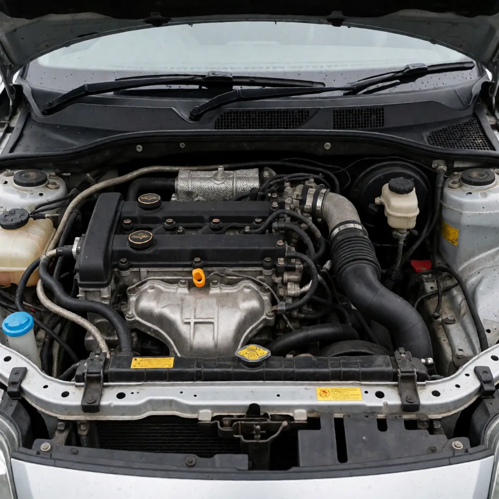 Engine bay, top-down