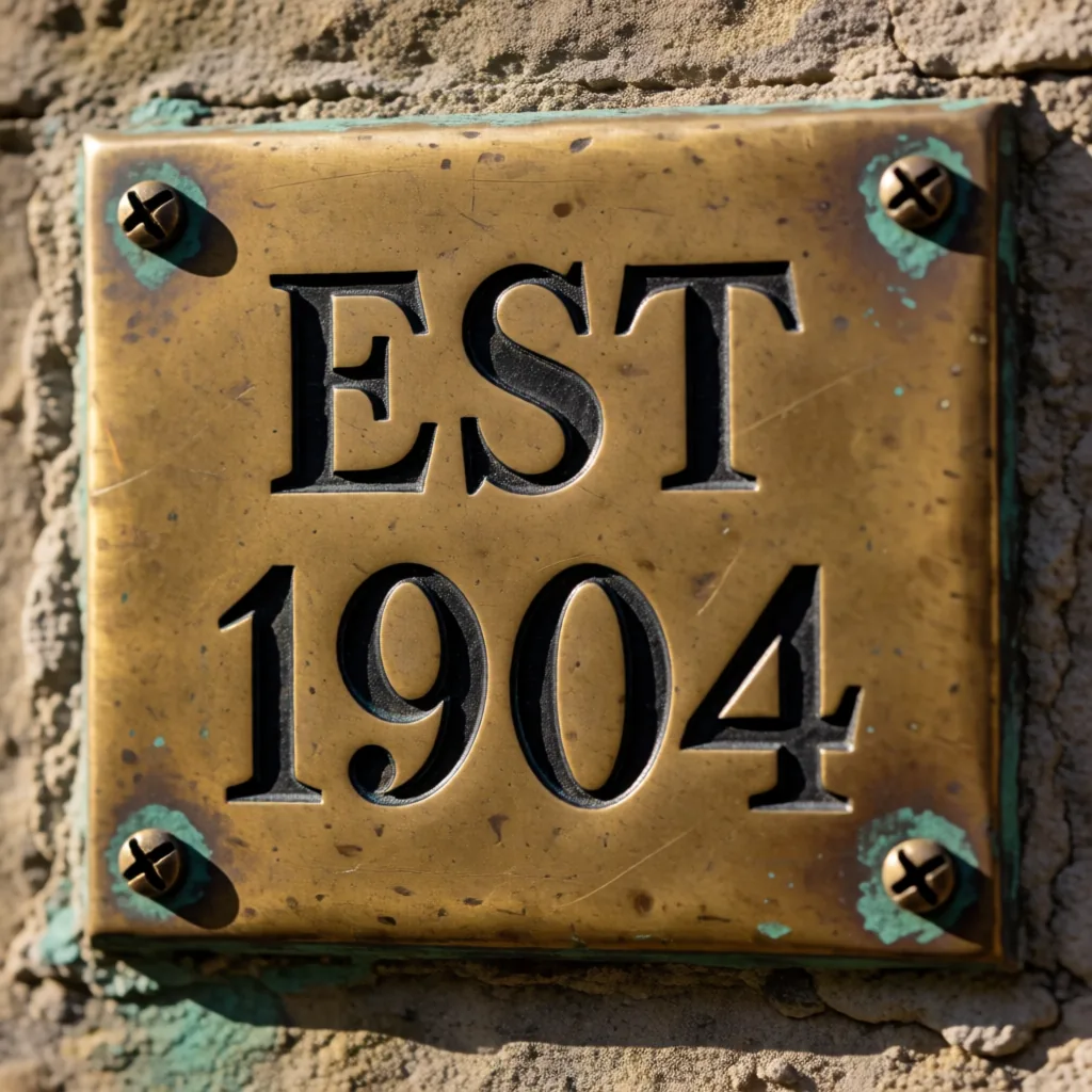 Etched brass plate