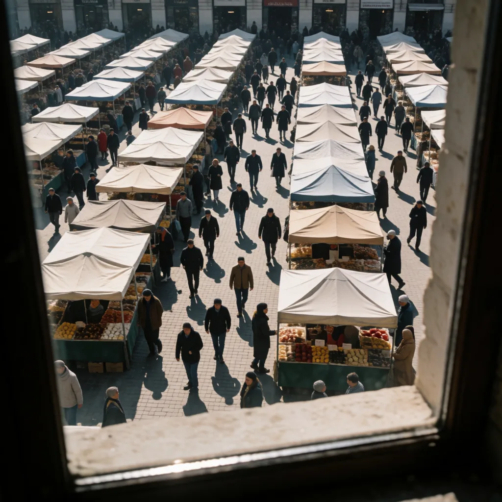 Market square from a window