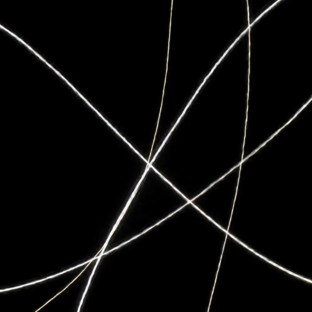 Colour: 'coloured light trails' came back as four pale near-white lines