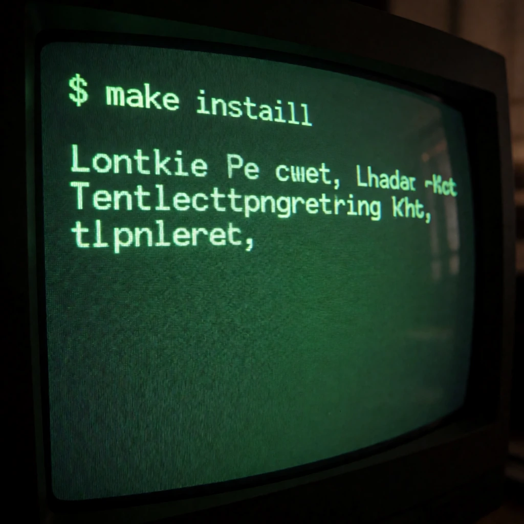 Text: the command line renders, the output beneath it does not