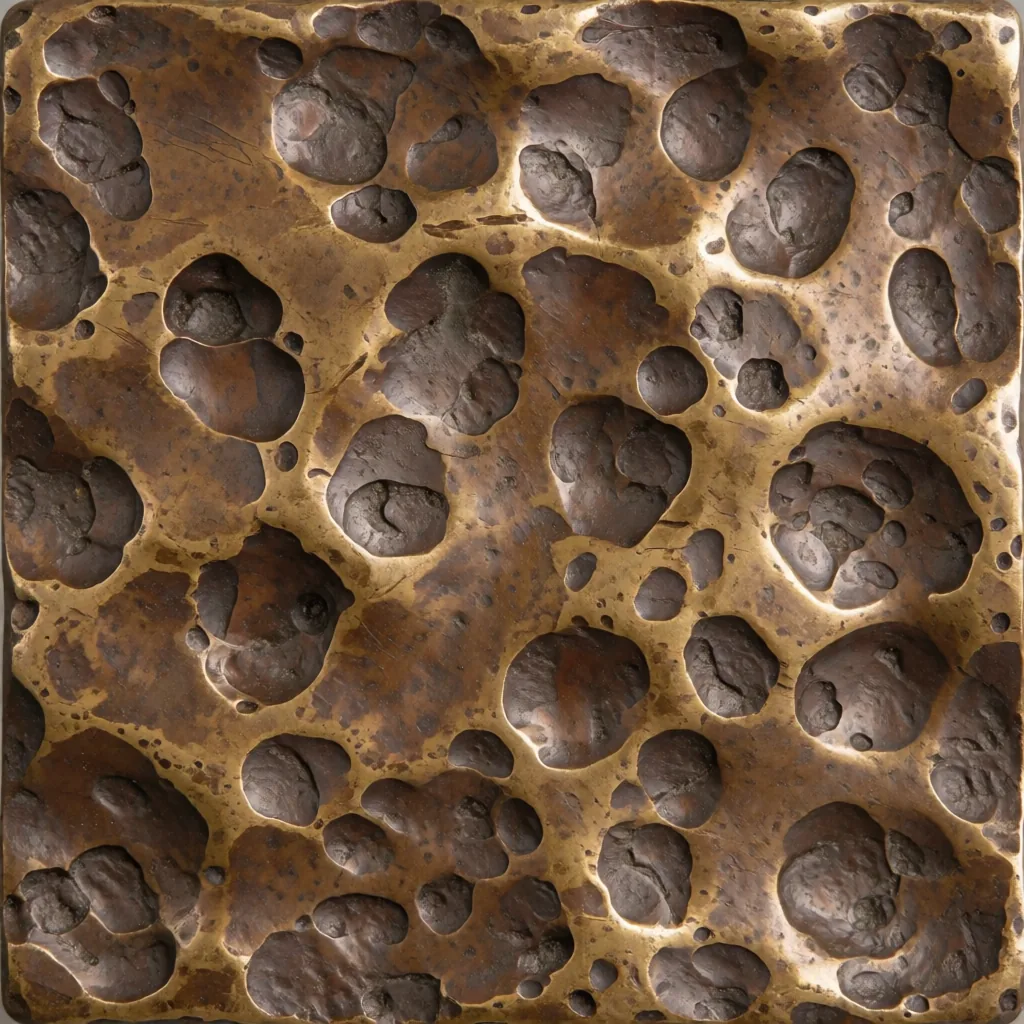 Material: sand-cast bronze came back as pitted pale stone with no metal in it