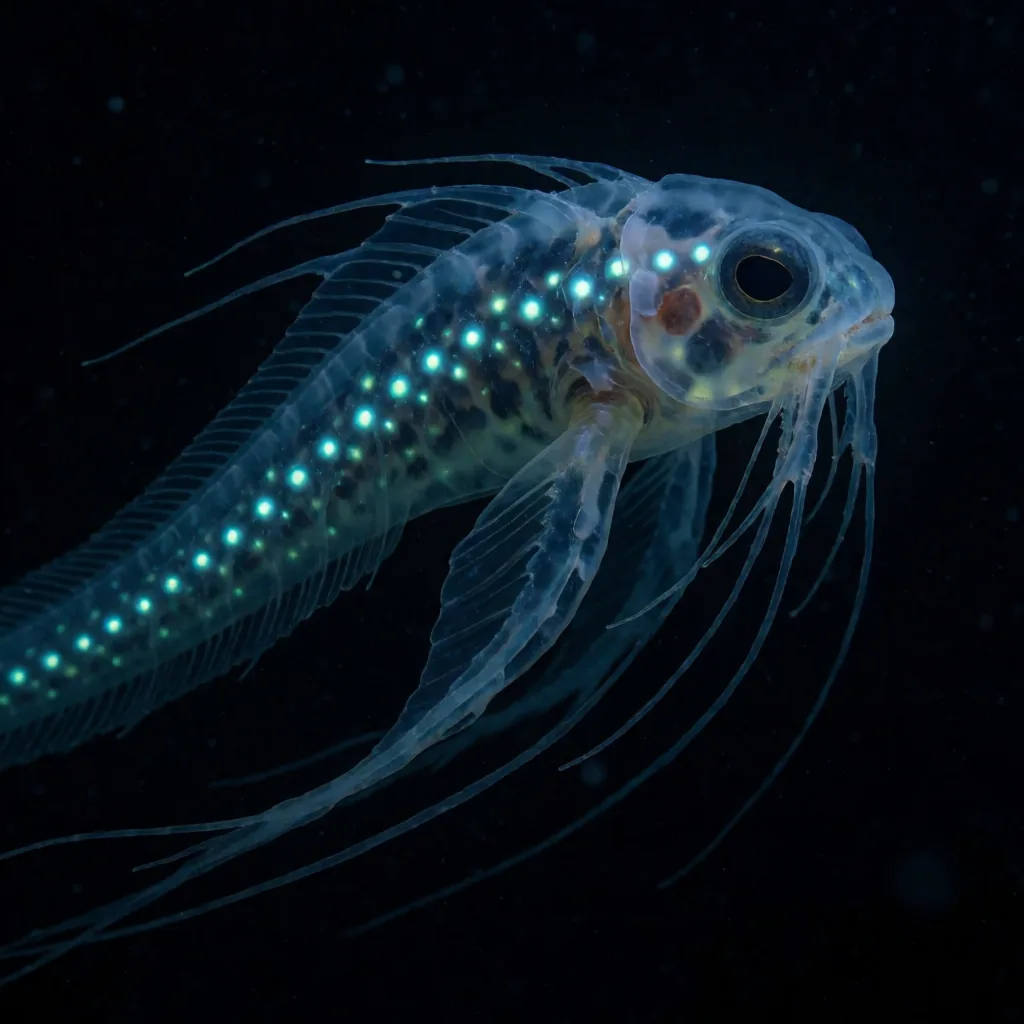 Deep-sea creature, bioluminescent