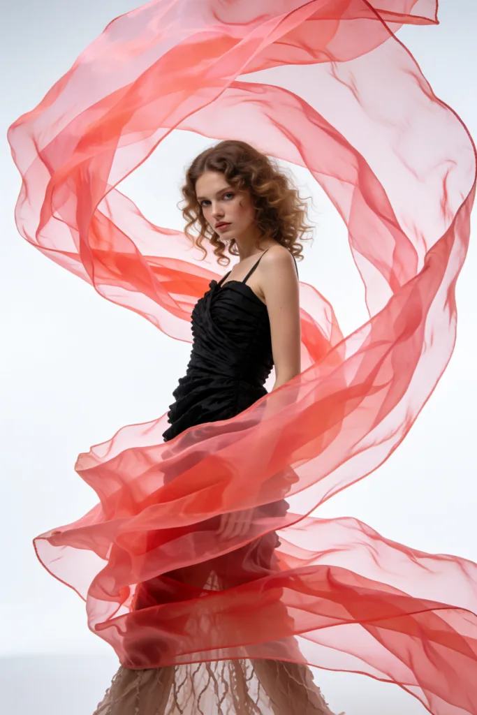 Coral organza in a wind tunnel