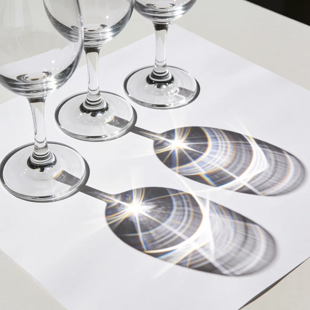 Wine glasses, caustics