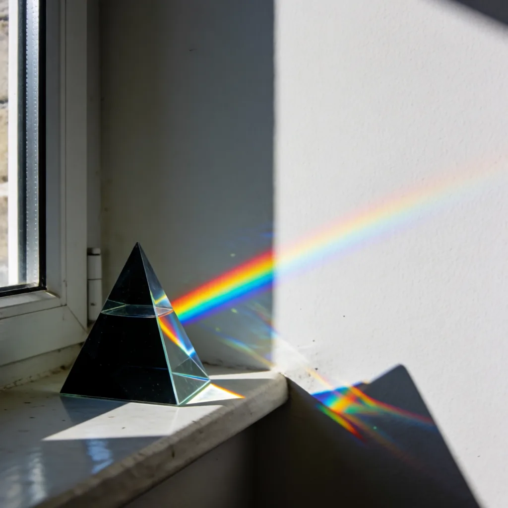 Prism spectrum on a wall