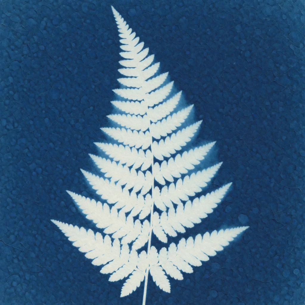 Cyanotype fern
