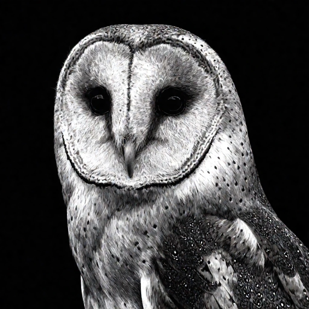 Scratchboard owl