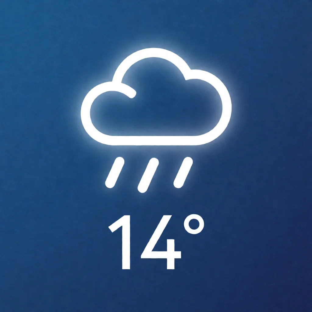 Weather card, single glyph
