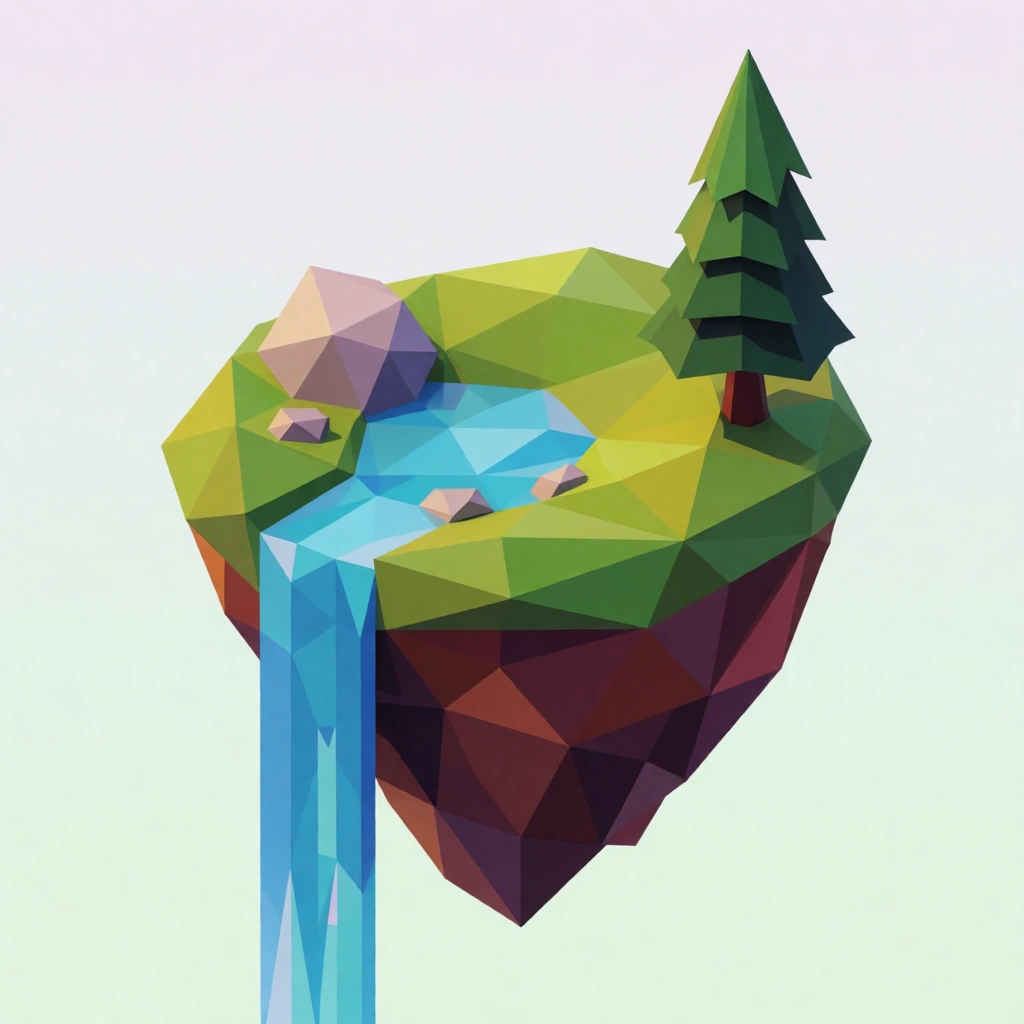 Low-poly island