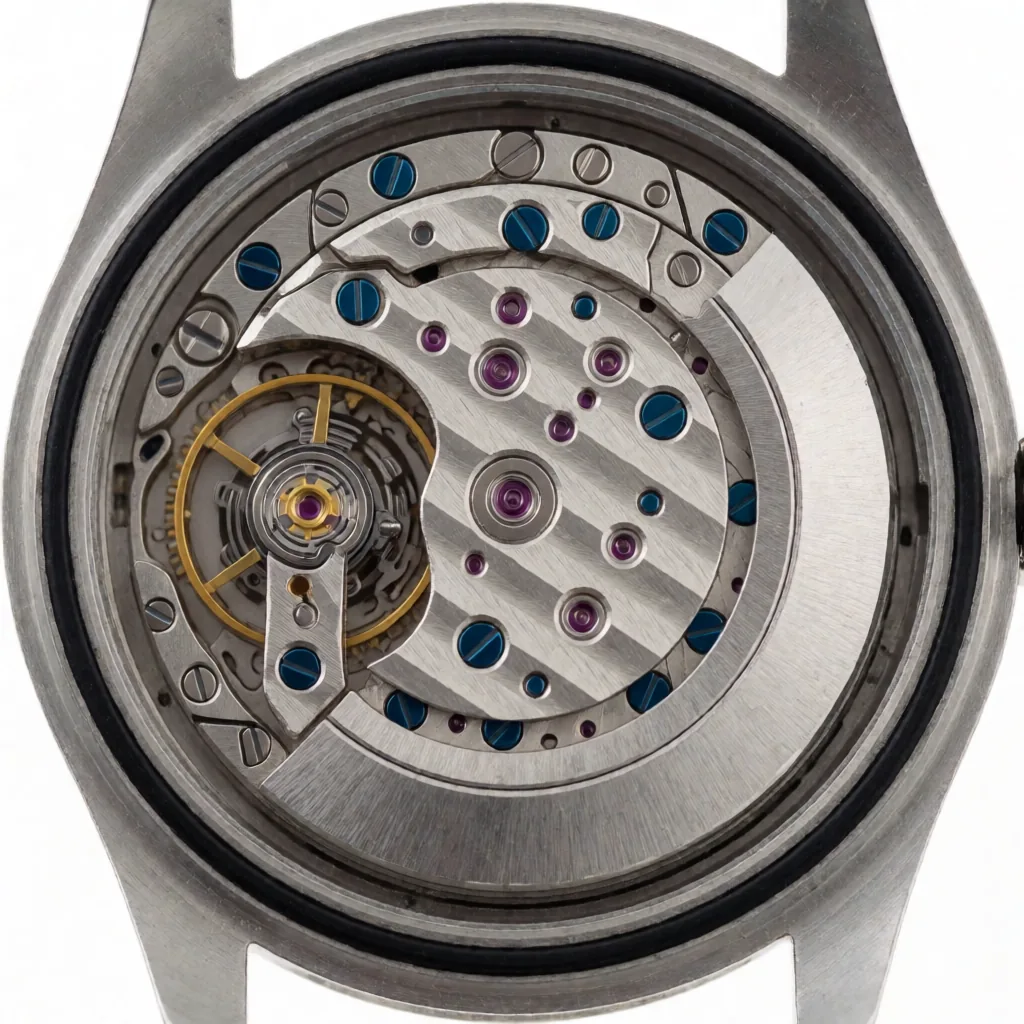 Watch movement, top-down