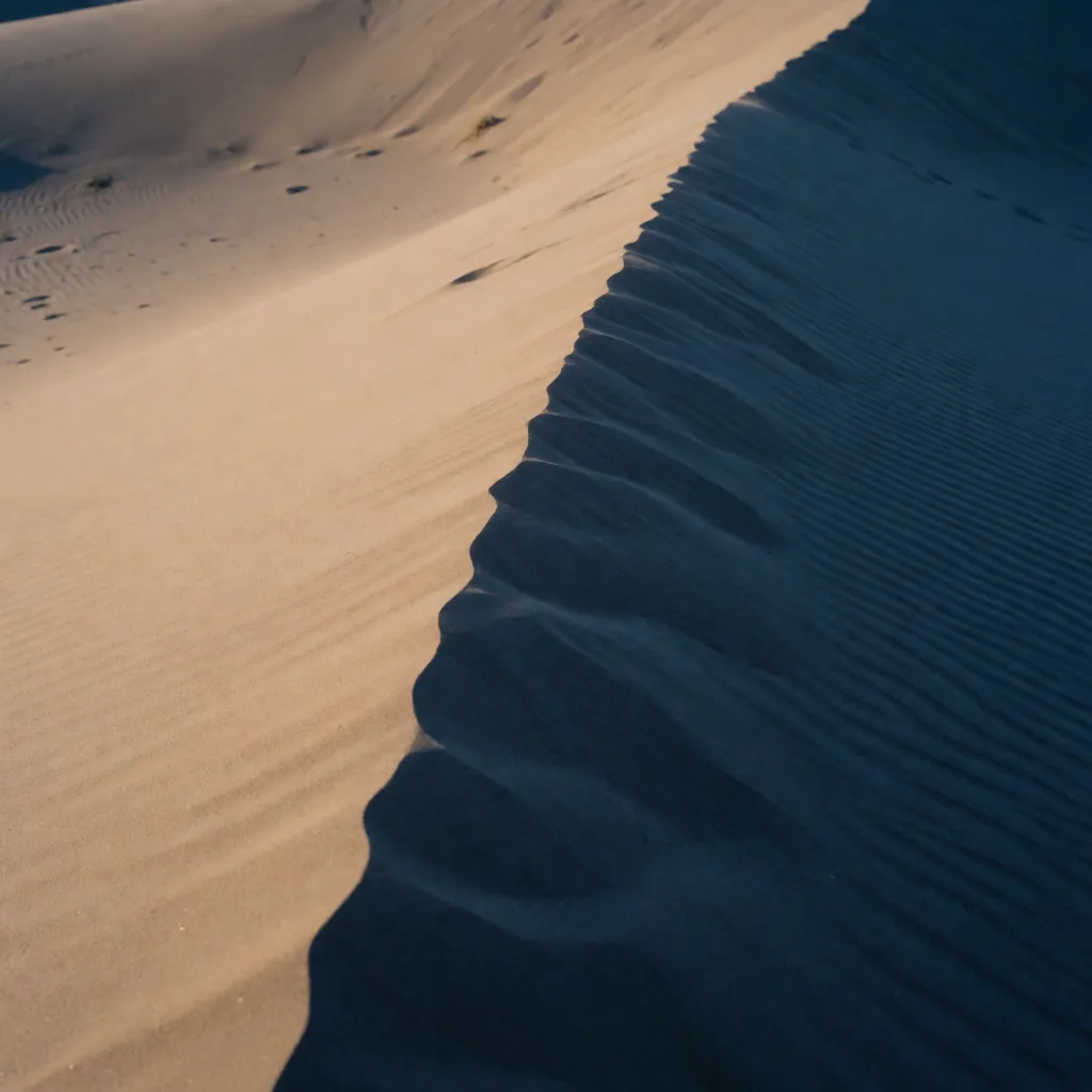 Desert dune ridge, first light