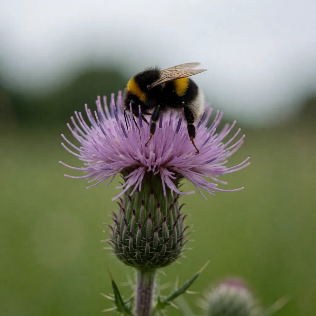 Bee on a thistle