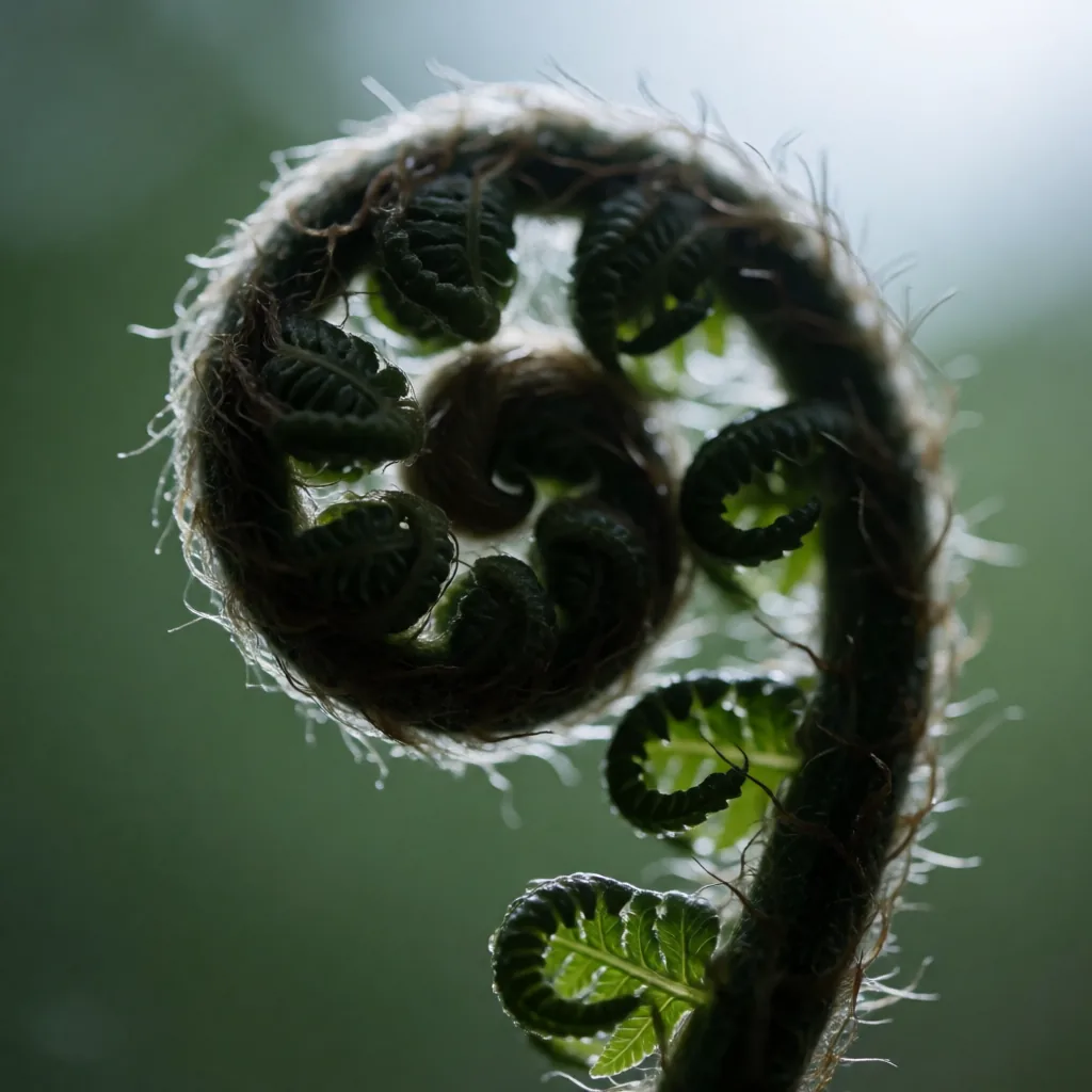 Fern crozier unfurling