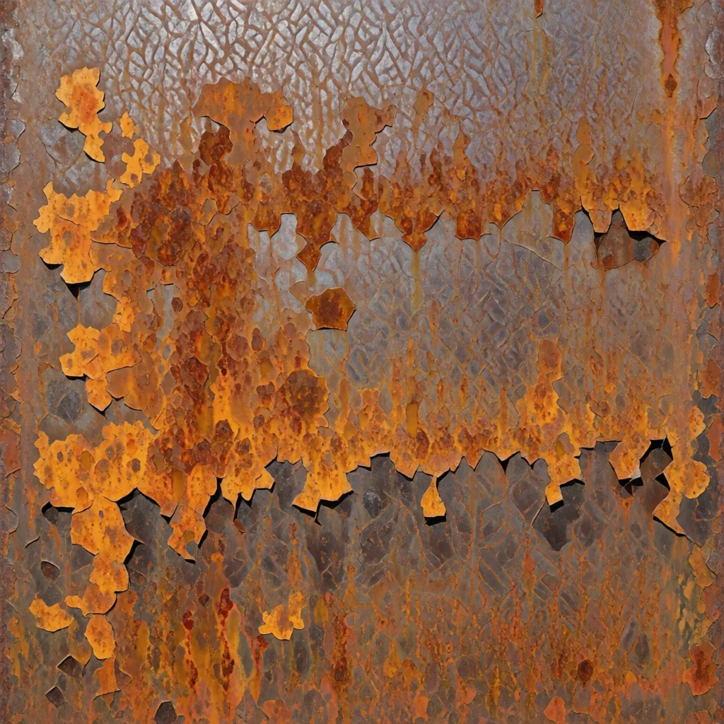 Rusted steel plate