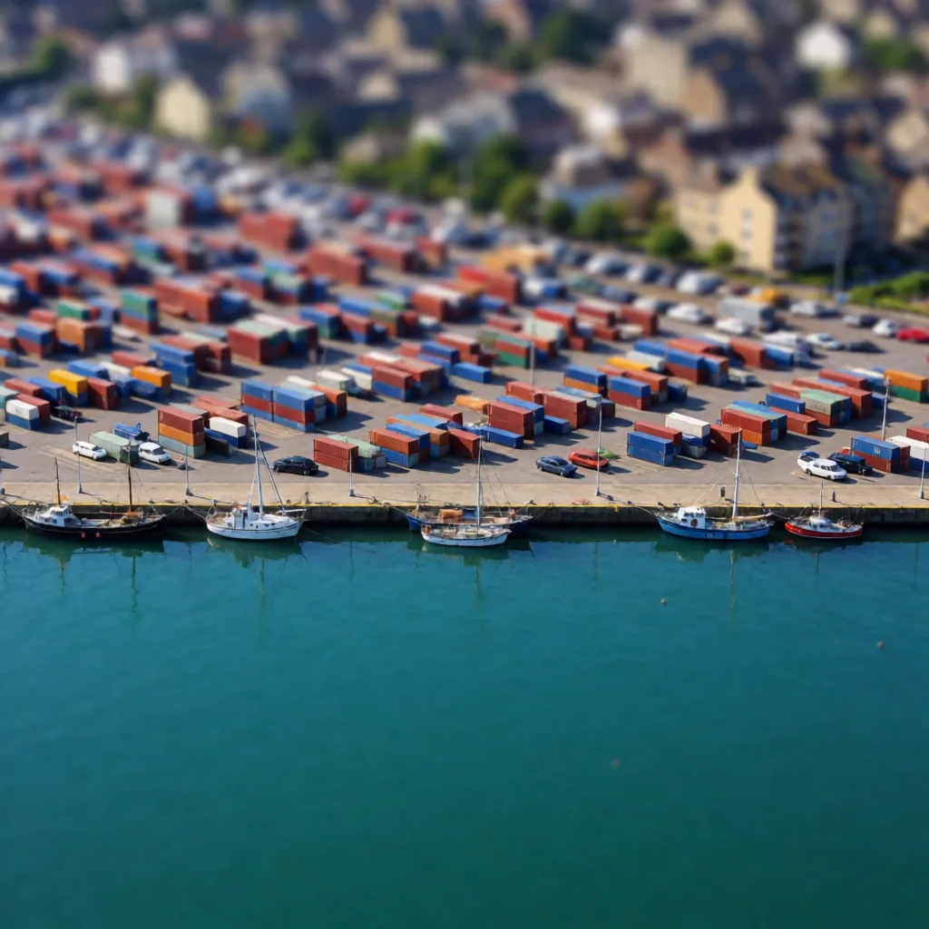 Tilt-shift harbour