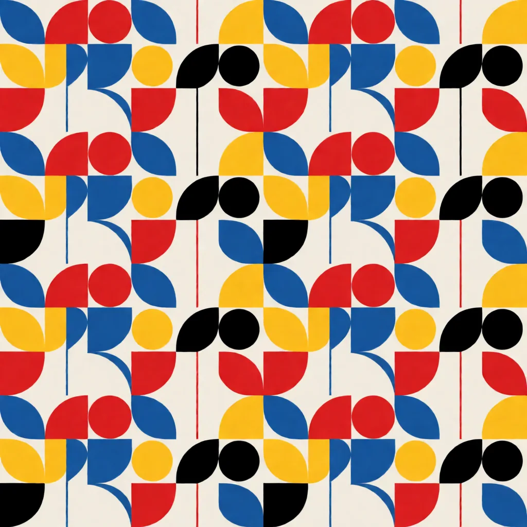 Geometric bauhaus repeat