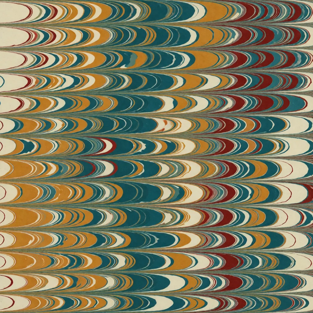 Marbled paper, combed