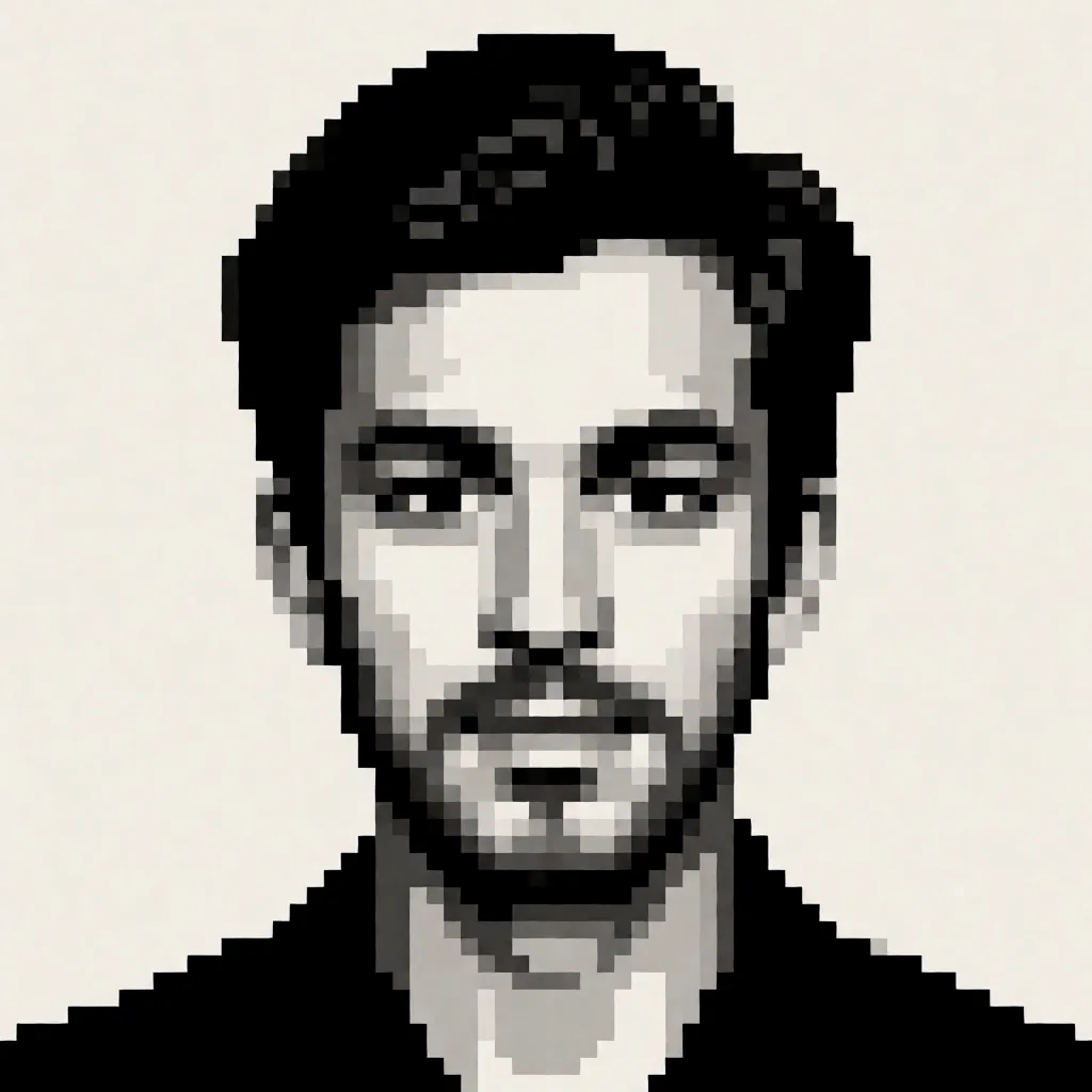 Pixel portrait, 32x32 feel