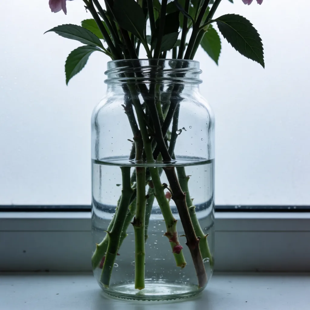Cut stems in water