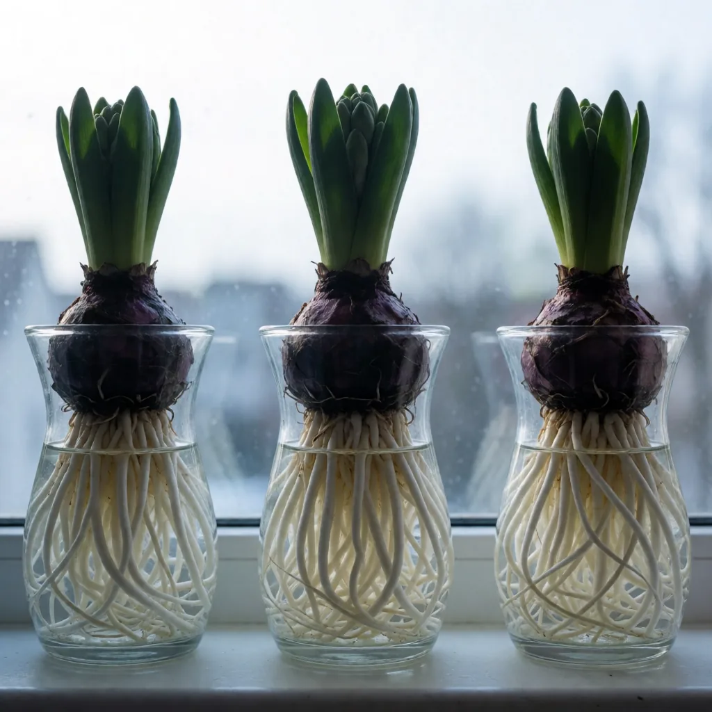 Bulbs forced in glass