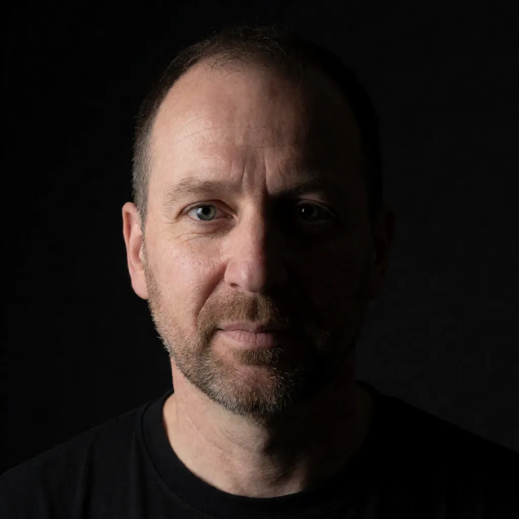 High-contrast studio, single hard light