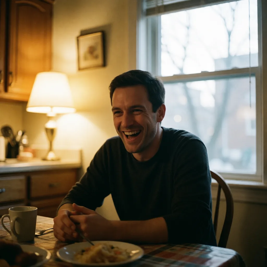 Portra 400 candid, mixed indoor light
