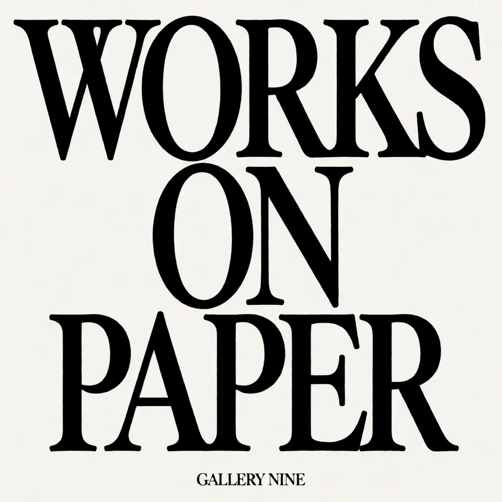 Exhibition poster, type only