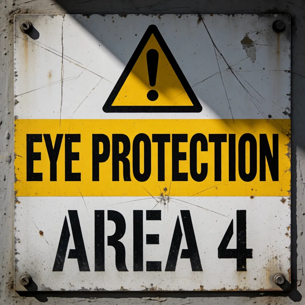 Safety notice, industrial