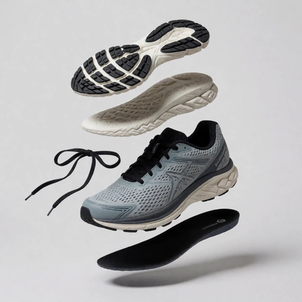 Sneaker, floating explode