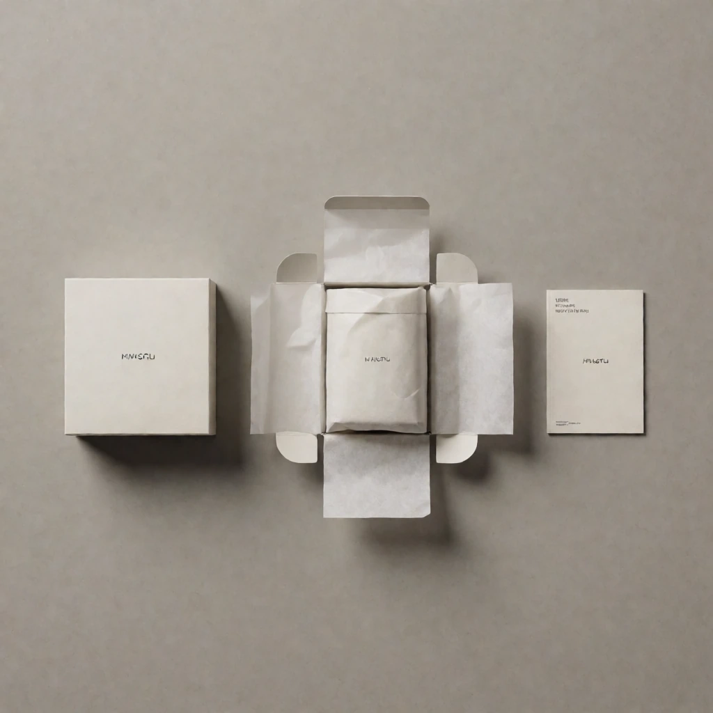 Packaging flat lay, unboxed