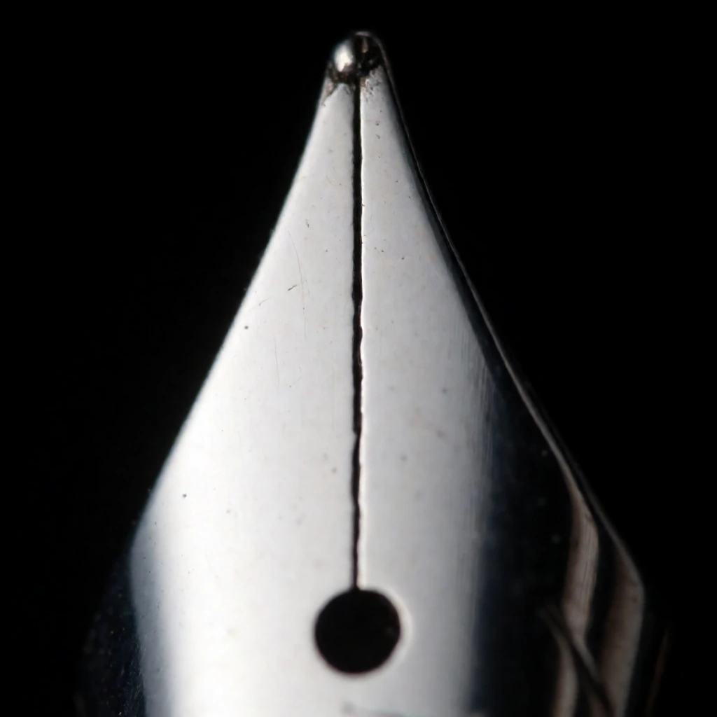 Fountain pen nib, extreme macro