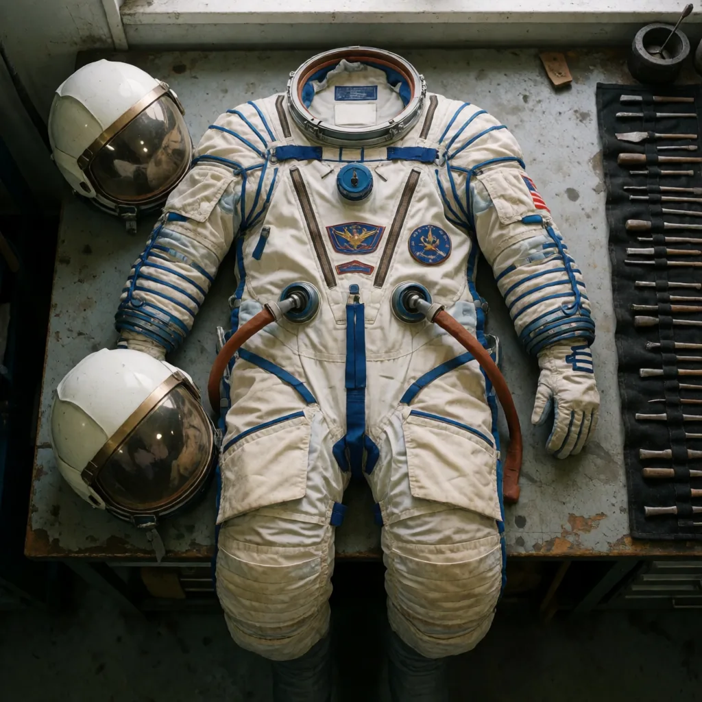 Pressure suit, laid out