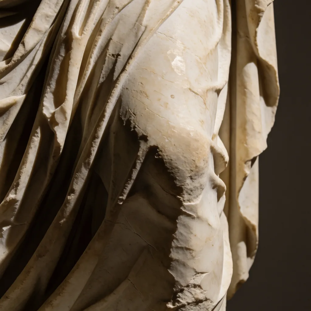 Marble drapery, close