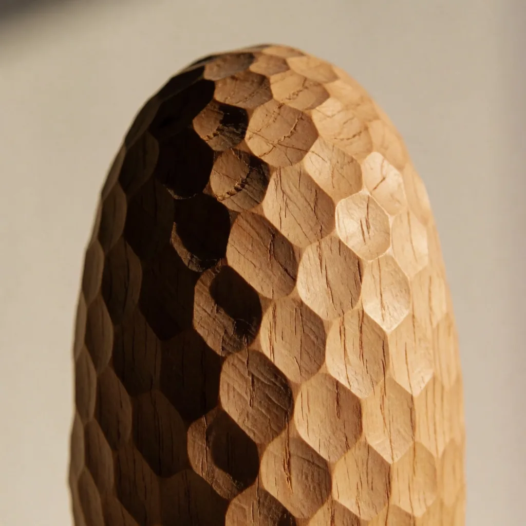 Wood carving, gouge marks