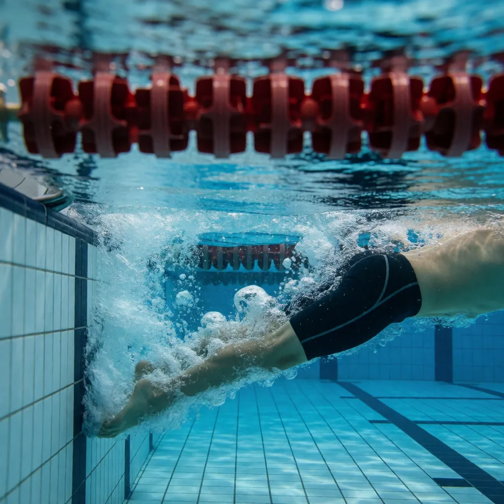 Swimmer at the turn