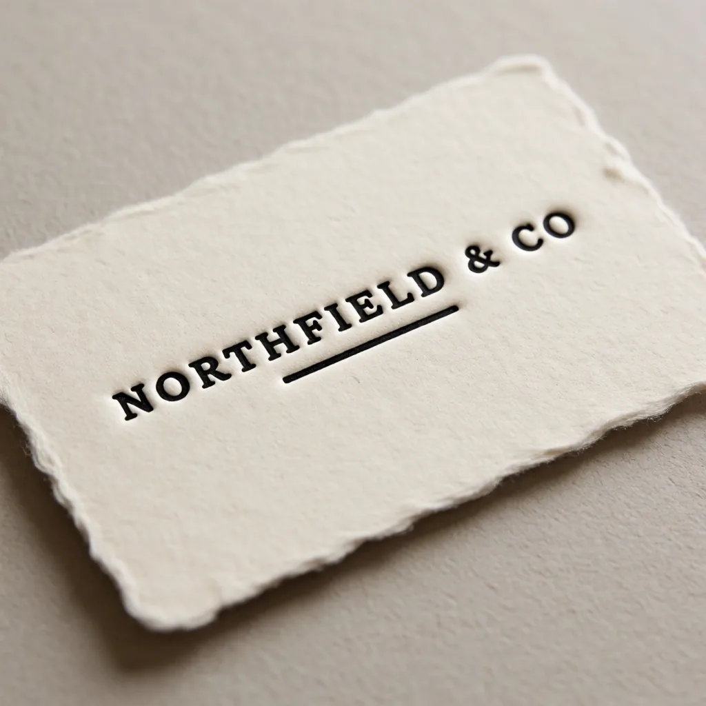 Letterpress card, deep impression