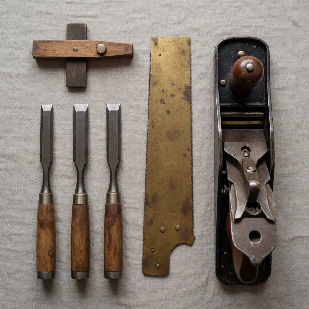 Tools laid out, top-down