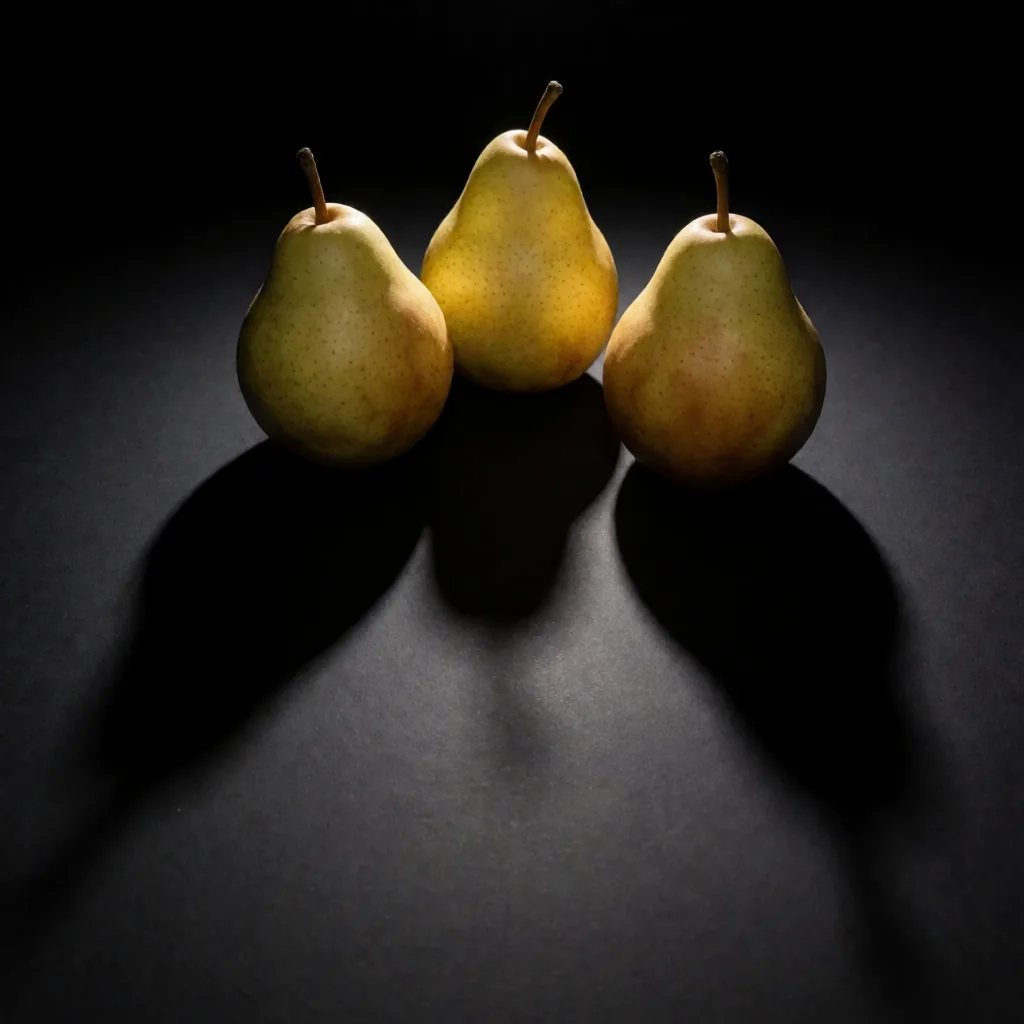 Fruit under hard light