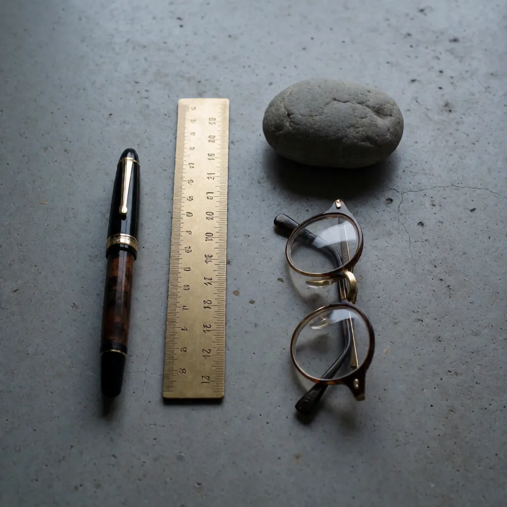 Desk objects, cool light