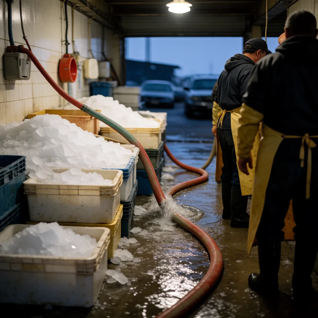 Fish market, early
