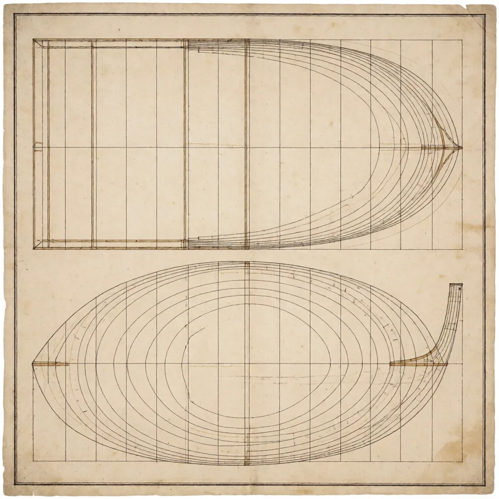 Ship's lines plan