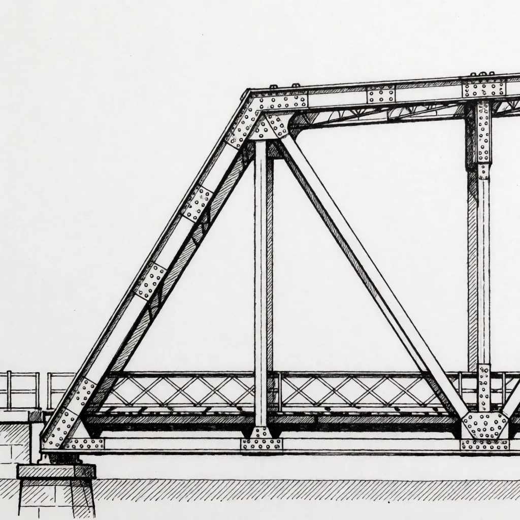 Bridge elevation, drafted