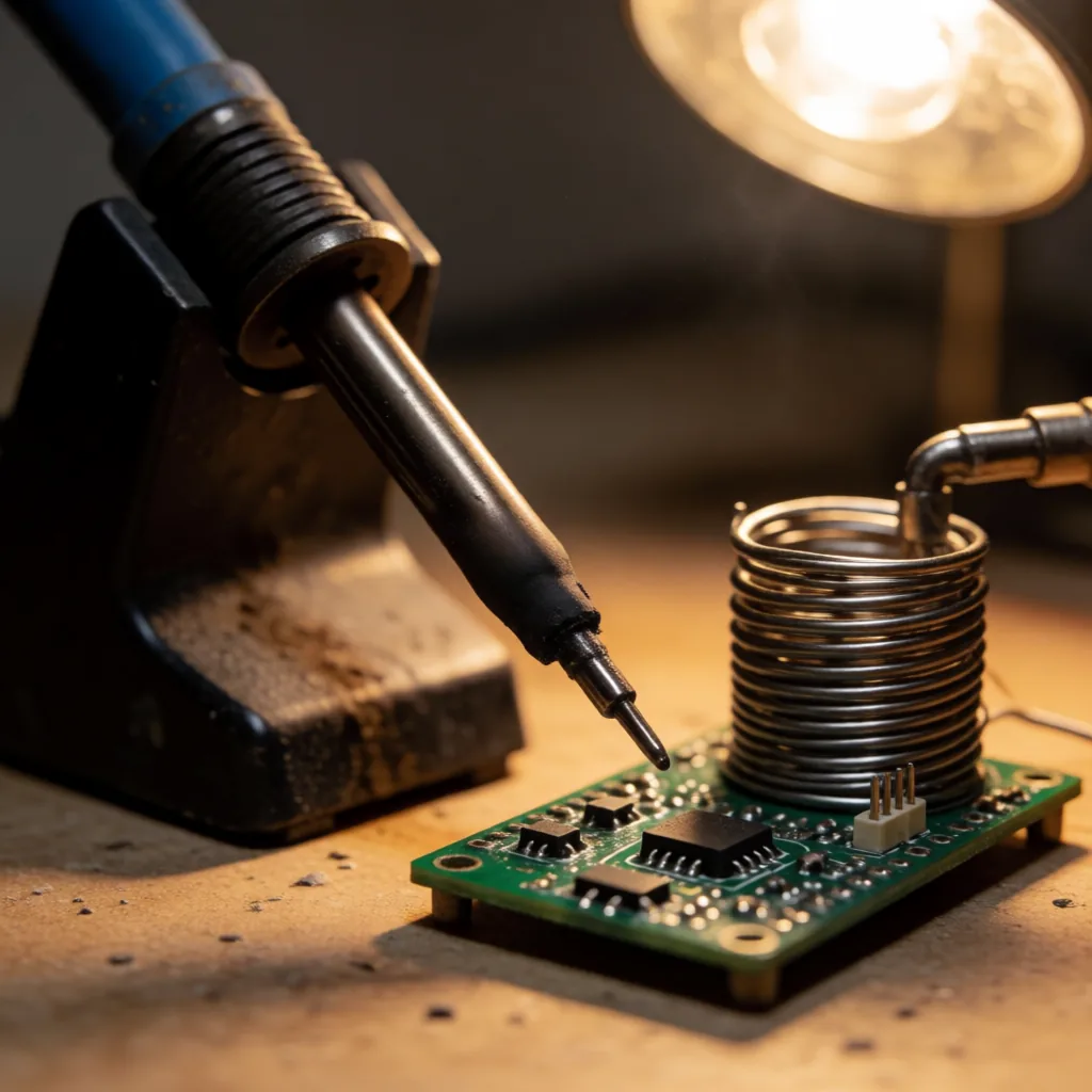 Soldering station, close