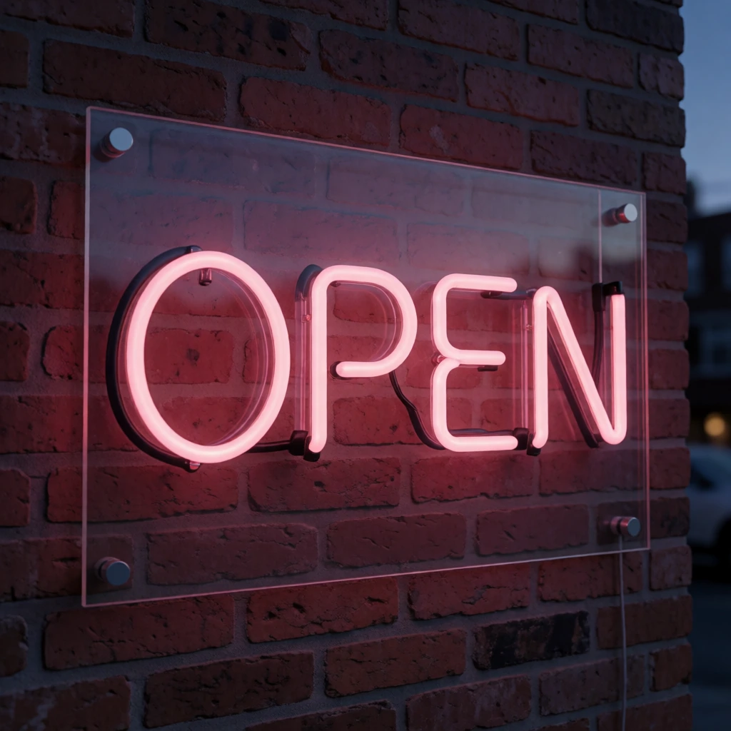 Neon, one word