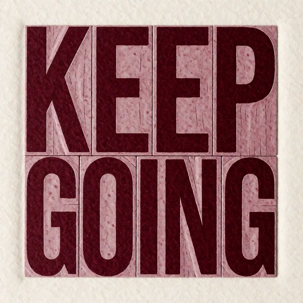 Letterpress poster, two words